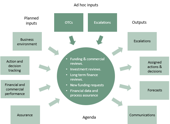 BIG commercial and finance inputs and outputs