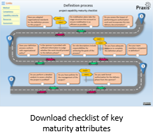 Capability maturity checklist assessment for project definition process