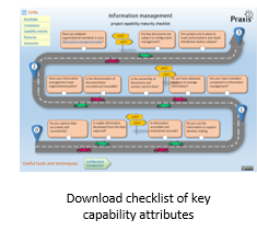 Capability maturity checklist assessment for project business case management