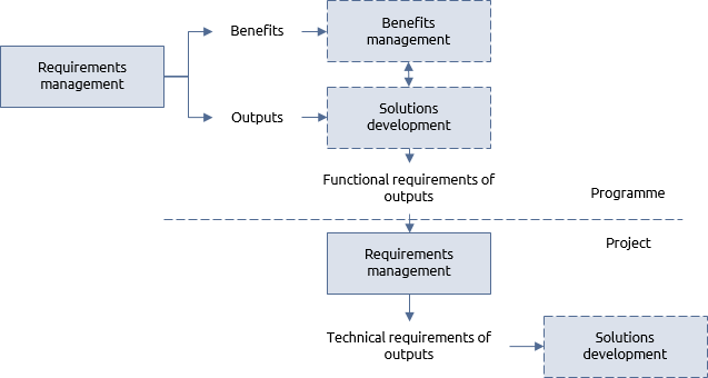 Relationsgip between project and programem requirements